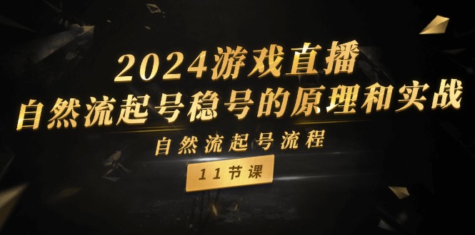 （11653期）2024游戏直播-自然流起号稳号的原理和实战，自然流起号流程（11节）-甄选网创