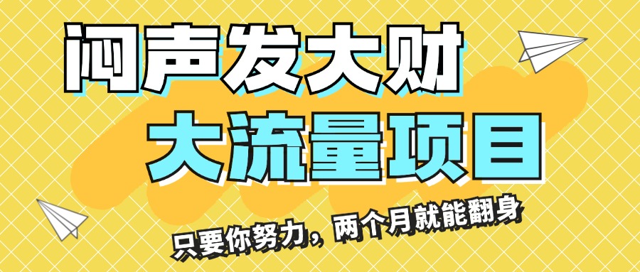 （11688期）闷声发大财，大流量项目，月收益过3万，只要你努力，两个月就能翻身-甄选网创