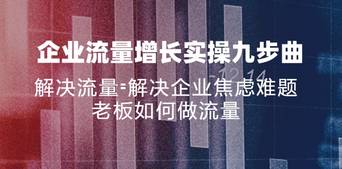 （11822期）企业流量增长实战九步曲，解决流量=解决企业焦虑难题，老板如何做流量-甄选网创