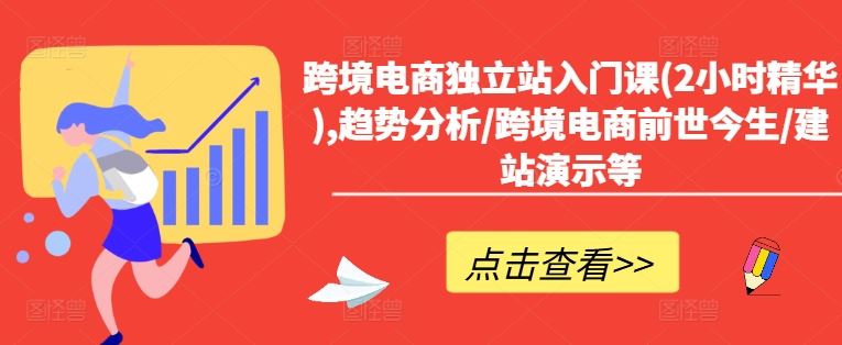 跨境电商独立站入门课(2小时精华),趋势分析/跨境电商前世今生/建站演示等-甄选网创