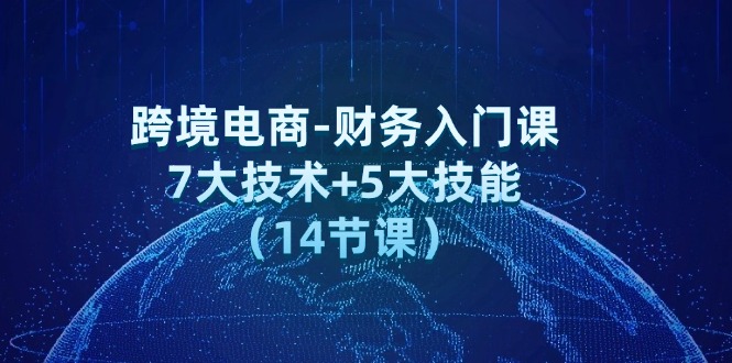 （12047期）跨境电商-财务入门课：7大技术+5大技能（14节课）-甄选网创