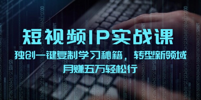 （12193期）短视频 IP实战课，独创一键复制学习秘籍，转战新领域，月赚五万轻松行-甄选网创