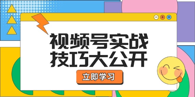 视频号实战技巧大公开：选题拍摄、运营推广、直播带货一站式学习-甄选网创