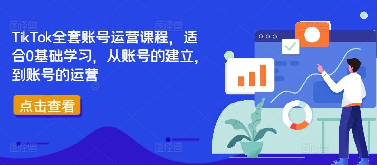 TikTok全套账号运营课程，适合0基础学习，从账号的建立，到账号的运营-甄选网创