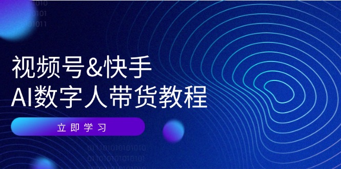 （12470期）视频号&快手-AI数字人带货教程：认知、技术、运营、拓展与资源变现-甄选网创