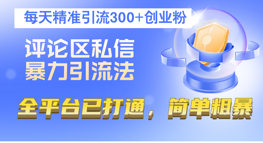 （12714期）评论区私信暴力引流法，每天精准引流300+创业粉，全平台已打通，简单粗暴-甄选网创