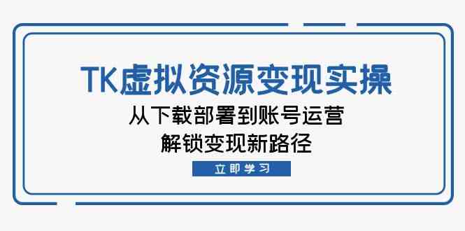 TK虚拟资源变现实操：从下载部署到账号运营，解锁变现新路径-甄选网创