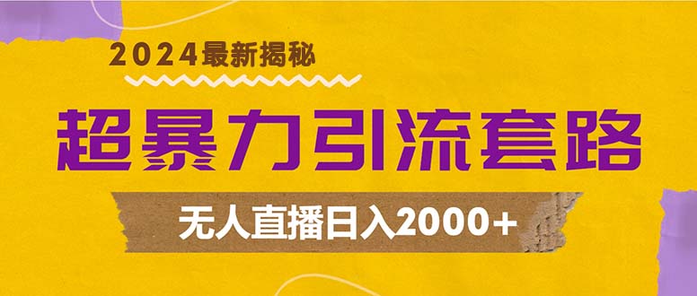 （12800期）超暴力引流套路，无人直播日入2000+-甄选网创