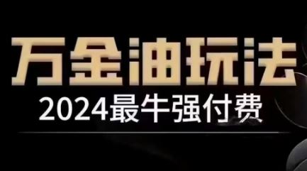 2024最牛强付费，万金油强付费玩法，干货满满，全程实操起飞-甄选网创