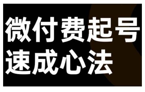 微付费起号速成课，视频号直播+抖音直播，微付费起号速成心法-甄选网创