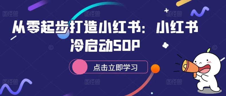 从零起步打造小红书：小红书冷启动SOP-甄选网创