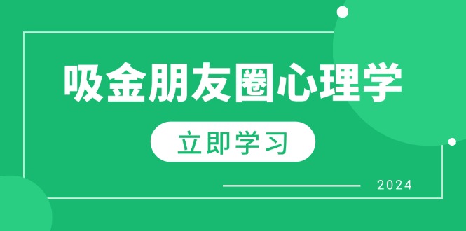 朋友圈吸金心理学：揭秘心理学原理，增加业绩，打造个人IP与行业权威-甄选网创