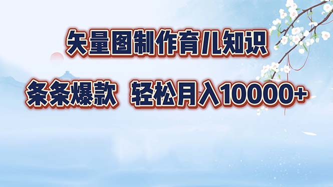 （12902期）矢量图制作育儿知识，条条爆款，月入10000+-甄选网创