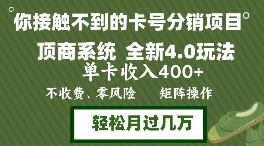 （12917期）年底卡号分销顶商系统4.0玩法，单卡收入400+，0门槛，无脑操作，矩阵操…-甄选网创