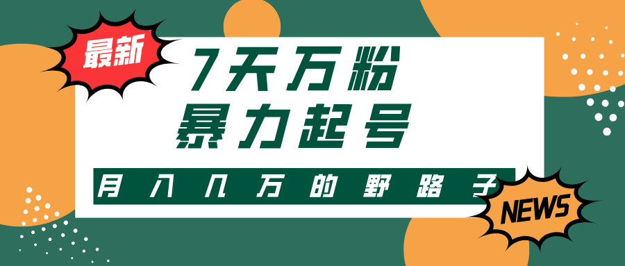 （13047期）3-7天万粉，快手暴力起号，多种变现方式，新手小白秒上手，单月变现几…-甄选网创