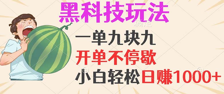 （13046期）黑科技玩法，一单利润9.9，一天轻松100单，日赚1000＋的项目，小白看完…-甄选网创