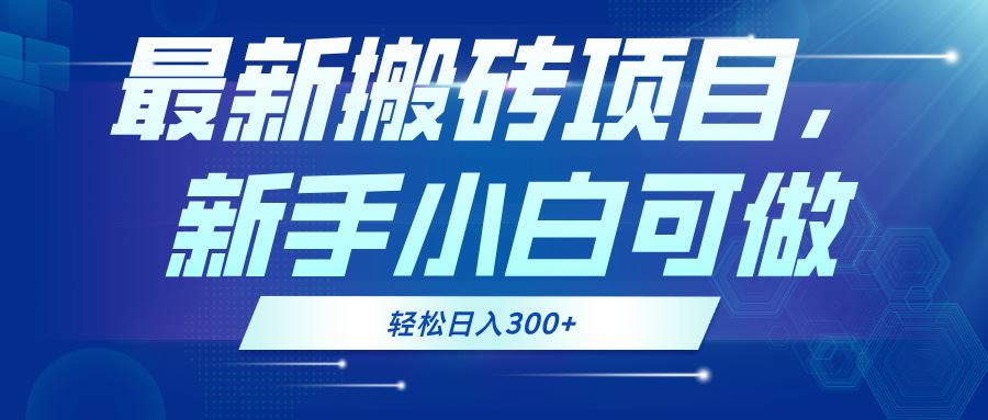 （13086期）最新0门槛搬砖项目，新手小白可做，轻松日入300+-甄选网创