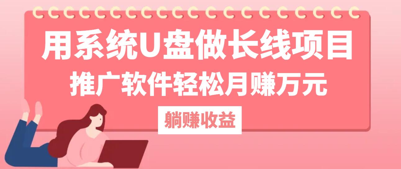 用系统U盘做长线项目，推广软件轻松月赚万元-甄选网创