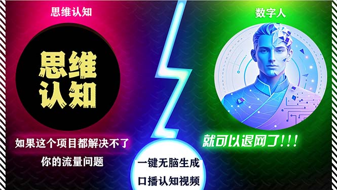 （13236期）2024下半年最新引流方法，数字人+思维认知口播号，五分钟制作，日引创…-甄选网创