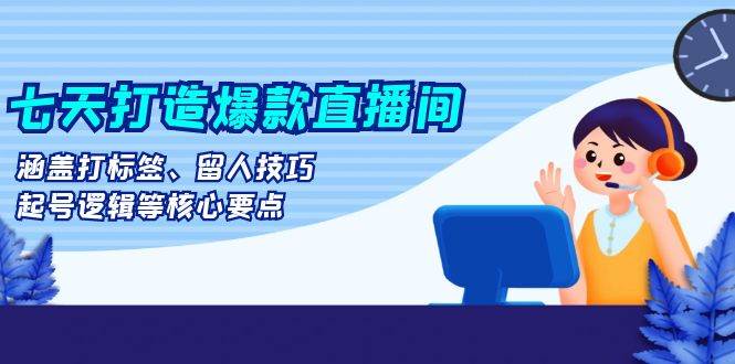 （13382期）七天打造爆款直播间：涵盖打标签、留人技巧、起号逻辑等核心要点-甄选网创