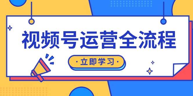 视频号运营全流程：起号方法、直播流程、私域建设及自然流与付费流运营-甄选网创