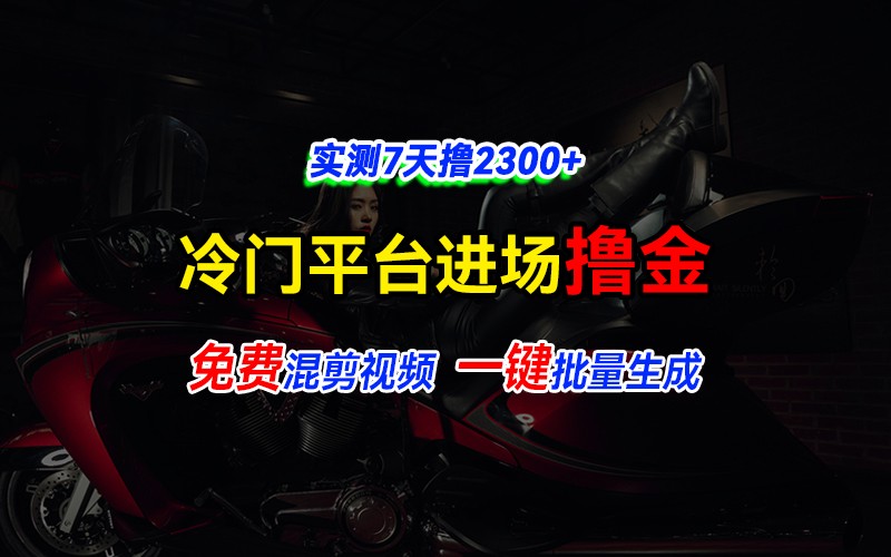 全新冷门平台vivo视频，快速免费进场搞米，通过混剪视频一键批量生成，实测7天撸2300+-甄选网创