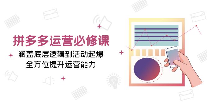 （13647期）拼多多运营必修课：涵盖底层逻辑到活动起爆，全方位提升运营能力-甄选网创