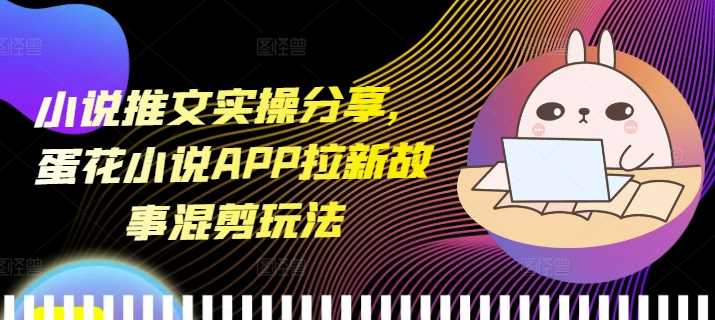 小说推文实操分享，蛋花小说APP拉新故事混剪玩法-甄选网创