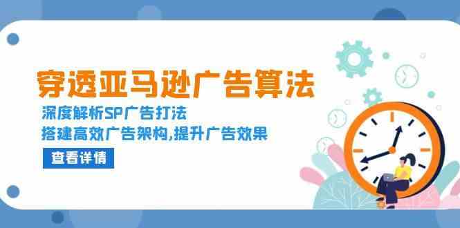 穿透亚马逊广告算法，深度解析SP广告打法，搭建高效广告架构,提升广告效果-甄选网创