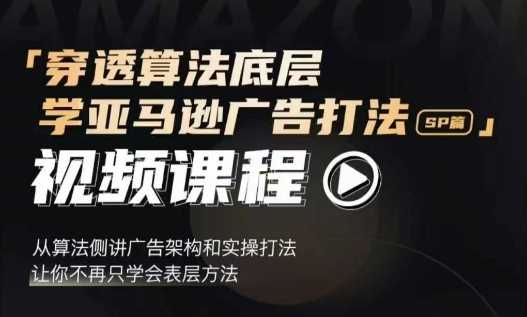 穿透算法底层，学亚马逊广告打法SP篇，从算法侧讲广告架构和实操打法，让你不再只学会表层方法-甄选网创