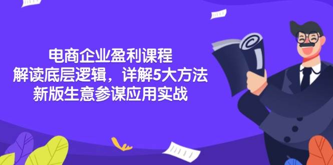 （13815期）电商企业盈利课程：解读底层逻辑，详解5大方法论，新版生意参谋应用实战-甄选网创