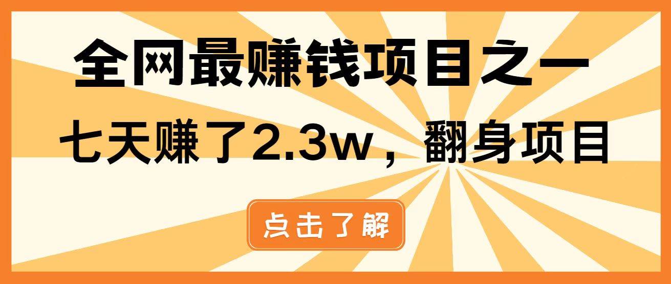 （14723期）暴利项目，每天被动收益1500+，长期管道收益！0成本自己做老板！-甄选网创