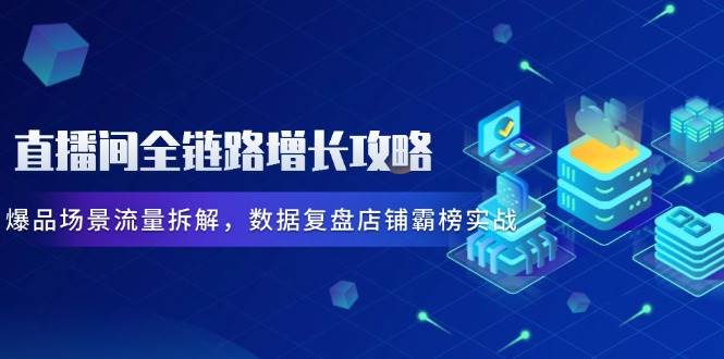 （14721期）直播间全链路增长攻略，爆品场景流量拆解，数据复盘店铺霸榜实战-甄选网创