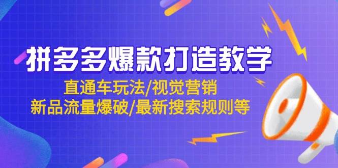 （14681期）拼多多爆款打造教学：直通车玩法/视觉营销/新品流量爆破/最新搜索规则等-甄选网创