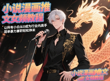 小说漫画推文女频教程，让所有小白从0成为行业内高手，简单暴力兼职轻松挣米-甄选网创