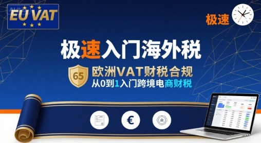 极速入门海外税，欧洲VAT财税合规，从0到1入门跨境电商财税-甄选网创
