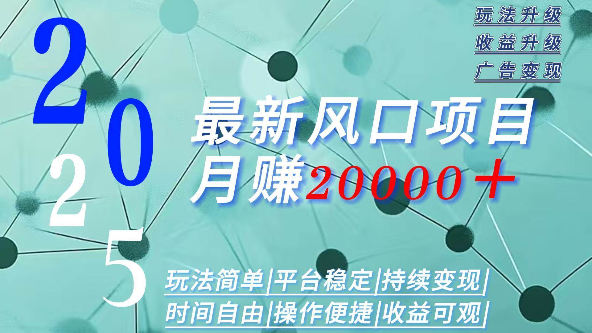 （15694期）2025广告赛道新风口-月赚2W＋玩法简单，时间自由-甄选网创