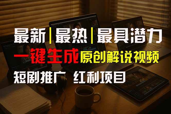（15658期）短剧推广新思路，AI一键生成原创解说视频，10分钟产出100条，30天赚了5.5w-甄选网创