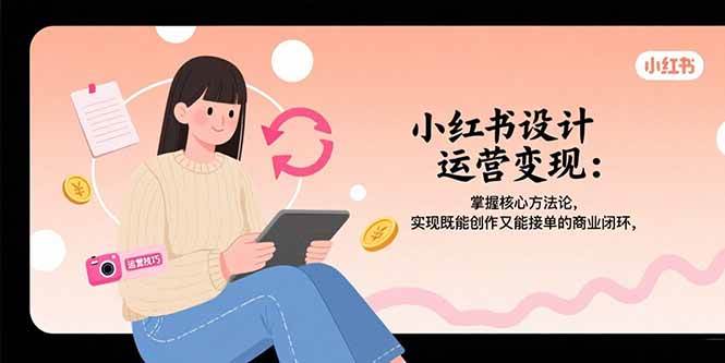 （15636期）小红书设计运营变现：掌握核心方法论，实现既能创作又能接单的商业闭环-甄选网创