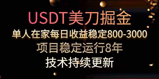 （15615期）美刀掘金项目，单人每日收益800-3000，稳定运行8年-甄选网创