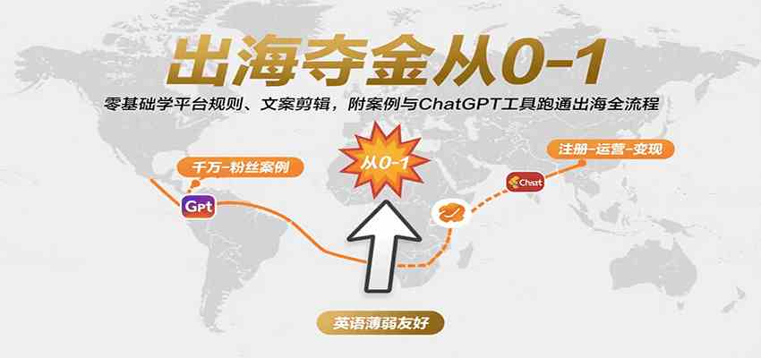 出海夺金从0-1：零基础学平台规则、文案剪辑，附案例与ChatGPT工具跑通出海全流程-甄选网创