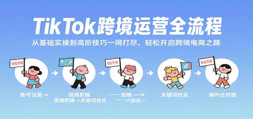 TikTok跨境运营全流程，从基础实操到高阶技巧一网打尽，轻松开启跨境电商之路-甄选网创