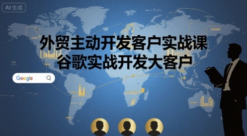 外贸主动开发客户实战课，谷歌实战开发大客户-甄选网创