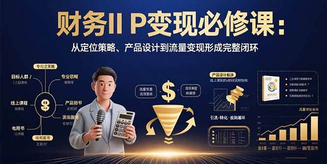 （15728期）财务IP变现必修课：从定位策略、产品设计到流量变现形成完整闭环-甄选网创