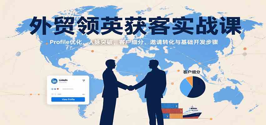 外贸领英获客实战课：Profile优化、人脉突破，客户细分、邀请转化与基础开发步骤-甄选网创