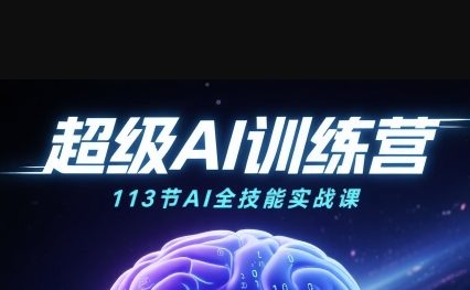 超级AI视频：绘画、带货、职场全场景113节通关课，解锁AI无限可能，开启精彩AI之旅-甄选网创