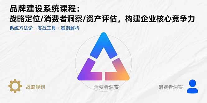 （15772期）品牌建设系统课程：战略定位/消费者洞察/资产评估，构建企业核心竞争力-甄选网创