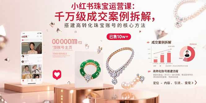 （15742期）小红书珠宝运营课：千万级成交案例拆解，搭建高转化珠宝账号的核心方法-甄选网创