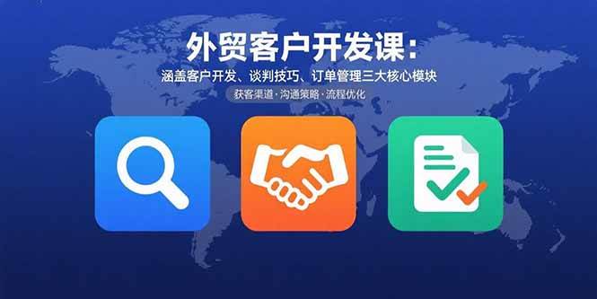 （15793期）外贸客户开发课：涵盖客户开发、谈判技巧、订单管理三大核心模块-甄选网创