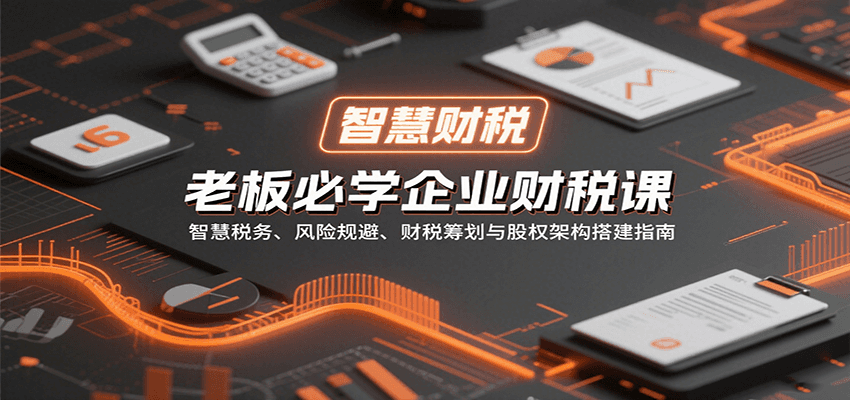 老板必学企业财税课：智慧税务、风险规避、财税筹划与股权架构搭建指南-甄选网创